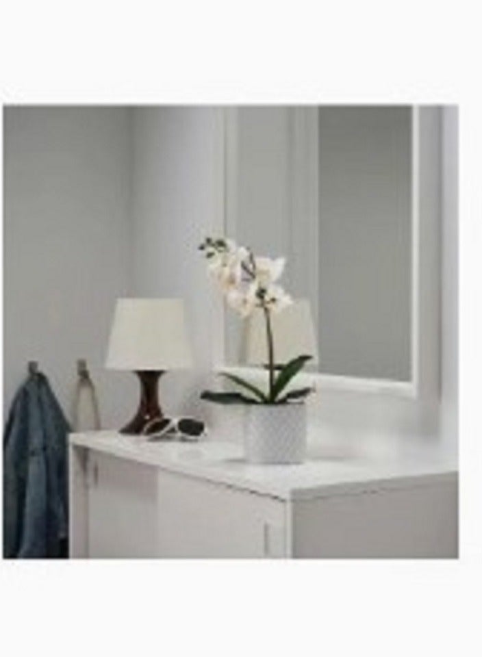 Generic Artificial plant in orchid pots white color only 9 cm  - Image 2