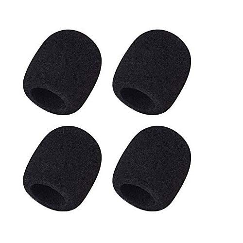 kh Foam Mic Cover Handheld Microphone Windscreen (Black Pack of 4) - Image 1