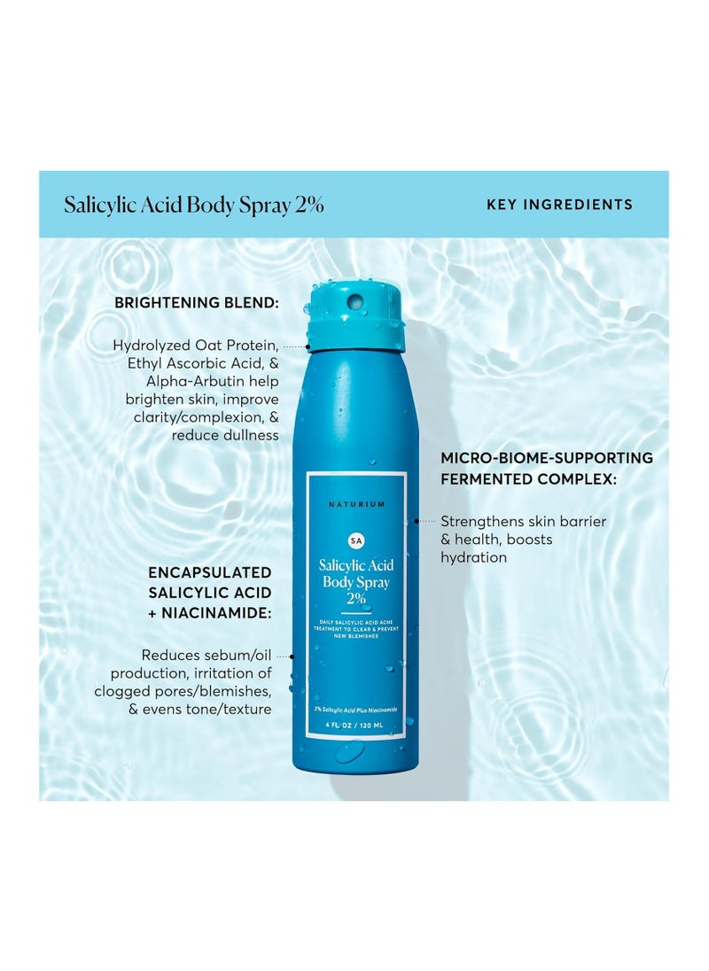 NATURIUM Naturium Salicylic Acid Body Spray 2%, Blemish-Fighting & Pore Treatment, with Niacinamide plus Encapsulated Salicylic Acid, 4 oz  - Image 5