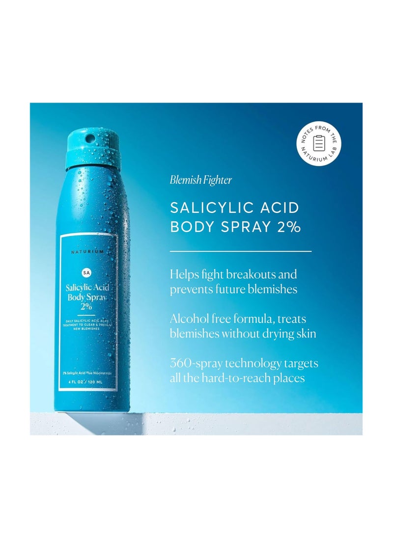 NATURIUM Naturium Salicylic Acid Body Spray 2%, Blemish-Fighting & Pore Treatment, with Niacinamide plus Encapsulated Salicylic Acid, 4 oz  - Image 4
