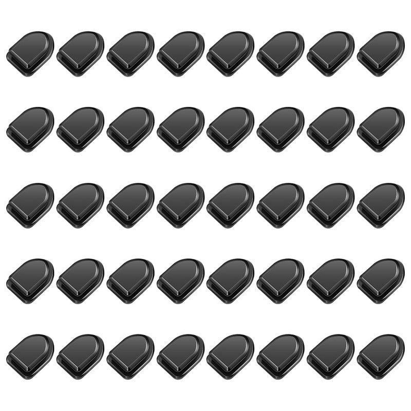 TRKETK 40 Pieces Car Adhesive Hooks Mini Invisible Adhesive Multifunctional Car Dashboard Hook Black for Keys USB Cables Earphone Cables Towels - Image 1