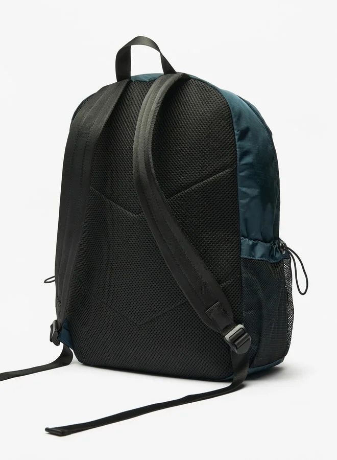 Lee Cooper Men's Logo Print Backpack with Adjustable Straps and Zip Closure
