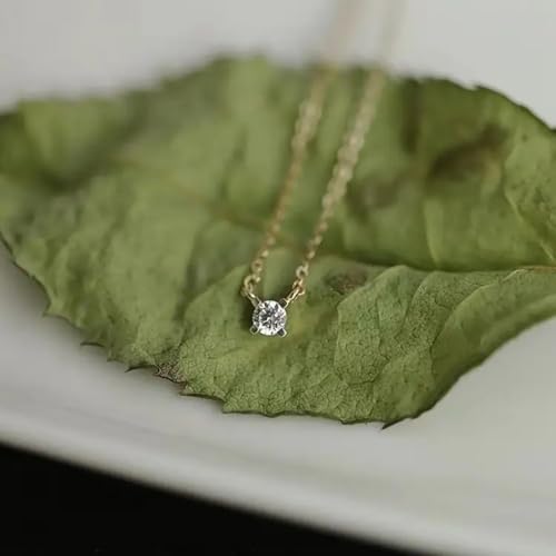 Bling Queen Women's Silver Plated Zirconia Pendant Necklace With Cable Chain, Single Stone Pendant Necklace, Cubic Zirconia Pendant Necklace, Stylish Chain Necklace, Special Gifts, O Chain Necklace - Image 4