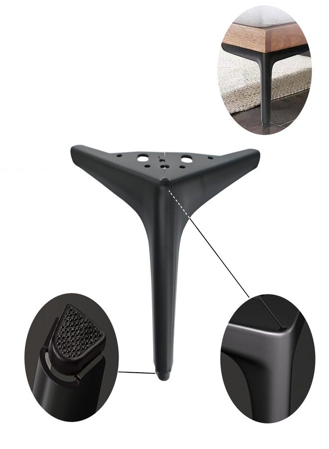 Smaxcn 9.8 inch/25cm Matte Black Metal Furniture Legs Set of 4, DIY Replacement for Cabinet Legs, Sofa Legs, Chair Legs - Image 4