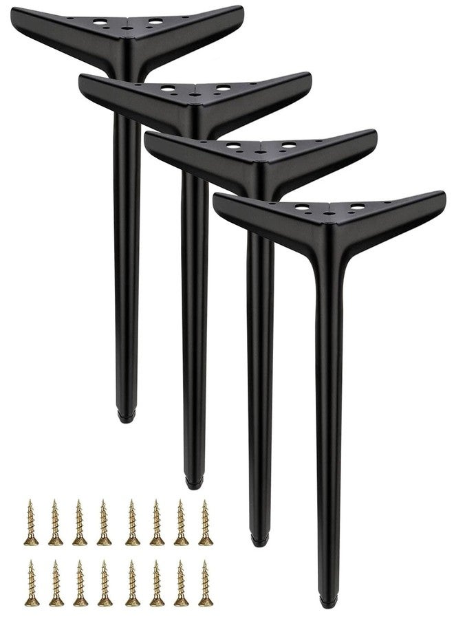 Smaxcn 9.8 inch/25cm Matte Black Metal Furniture Legs Set of 4, DIY Replacement for Cabinet Legs, Sofa Legs, Chair Legs - Image 1