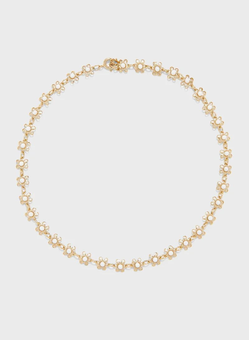 American Eagle Daisy Metal Layered Necklace Set