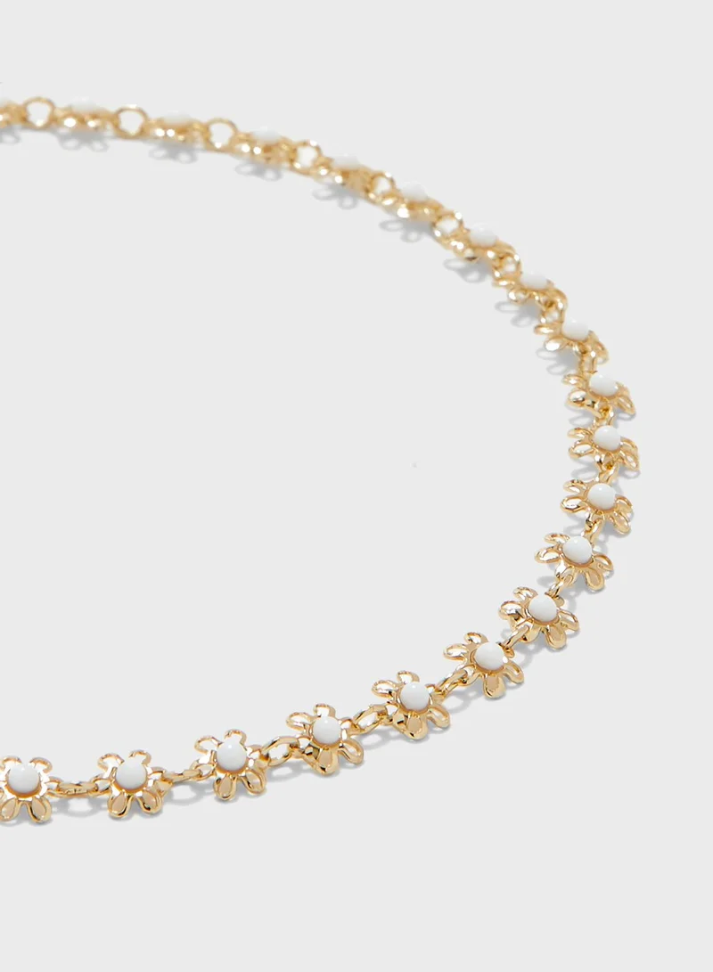 American Eagle Daisy Metal Layered Necklace Set