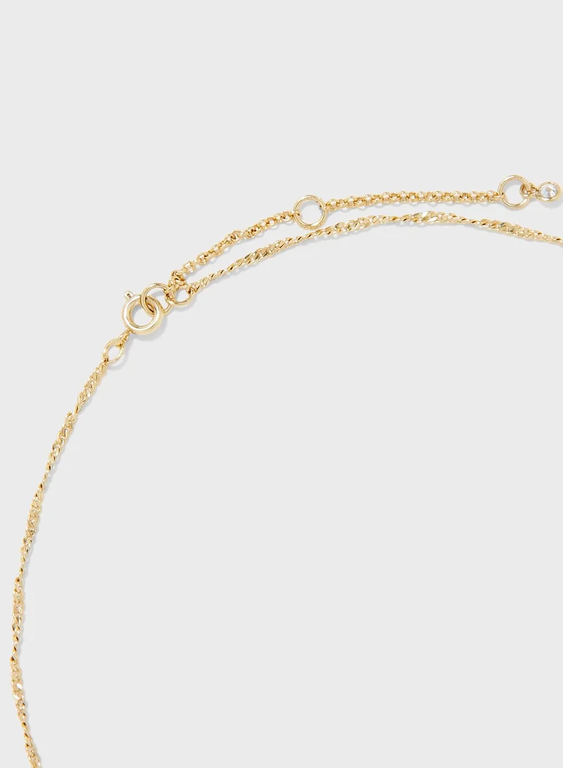 American Eagle Daisy Metal Layered Necklace Set