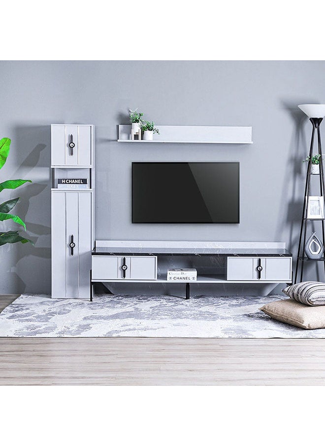DANUBE HOME Form TV Cabinet For Up To 75 Inches TV Multifunctional Home Theater TV Rack Grey 185x47x53 cm  - Image 1