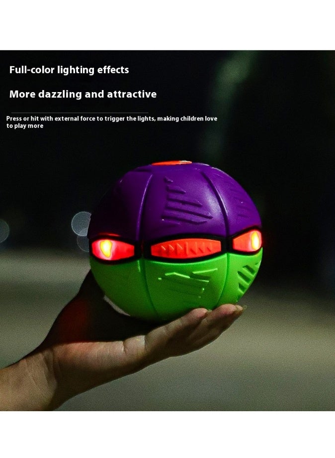 Bouncy Ball Step On The Ball Children's Toys Frisbee Flying Saucer Deformation Ball Foot Step On The Luminous Bouncing Ball - Image 2
