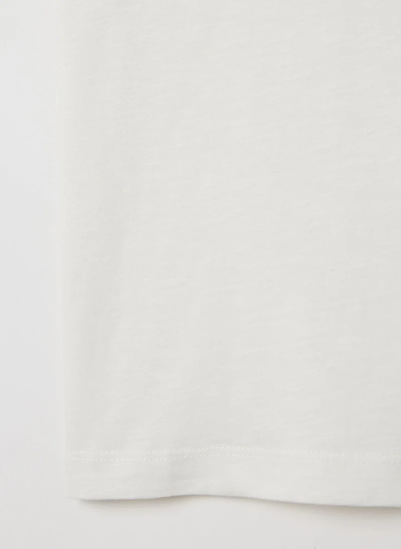 Ovs White  Short Sleeve T-Shirt For Children