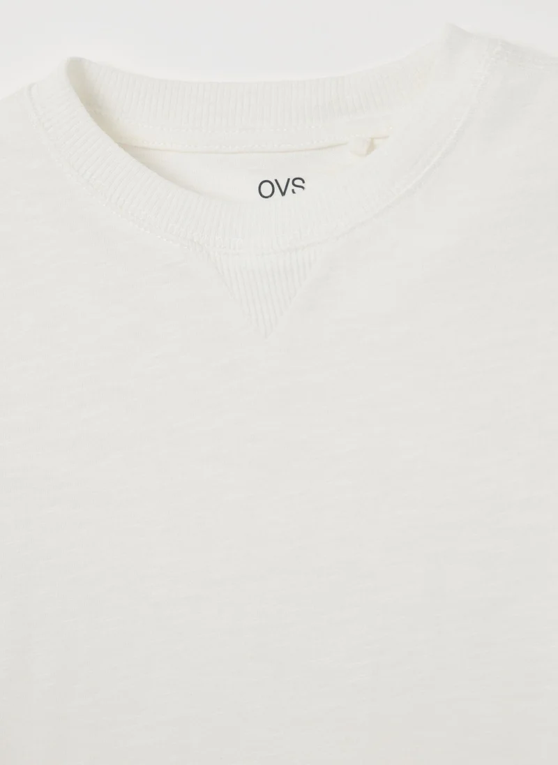 Ovs White  Short Sleeve T-Shirt For Children