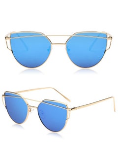 Cat Eye Sunglasses For Women Fashion Designer Style Mirrored Lenses Sj1001 With Gold Blue - pzsku/ZA92266C46B57DA7B7E30Z/45/_/1718602465/4ec902e4-6602-4409-9b28-aefe64ae3dcd