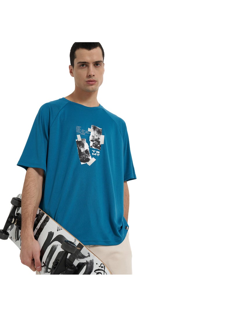 Termit تي شيرت بحري للرجال EU 56-58، تيرميت، تصميم فضفاض، مزيج ألياف صناعية متين، مريح وأنيق لأسلوب الحياة النشط - Image 1