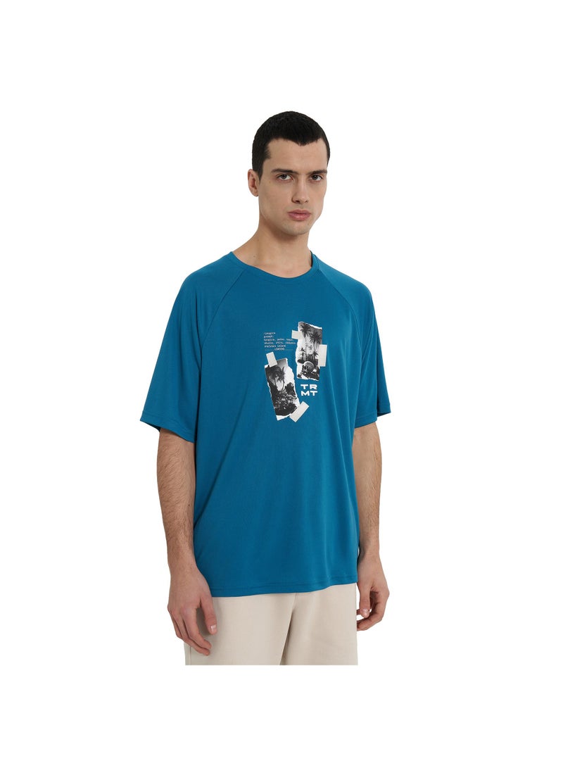 Termit تي شيرت بحري للرجال EU 56-58، تيرميت، تصميم فضفاض، مزيج ألياف صناعية متين، مريح وأنيق لأسلوب الحياة النشط - Image 2