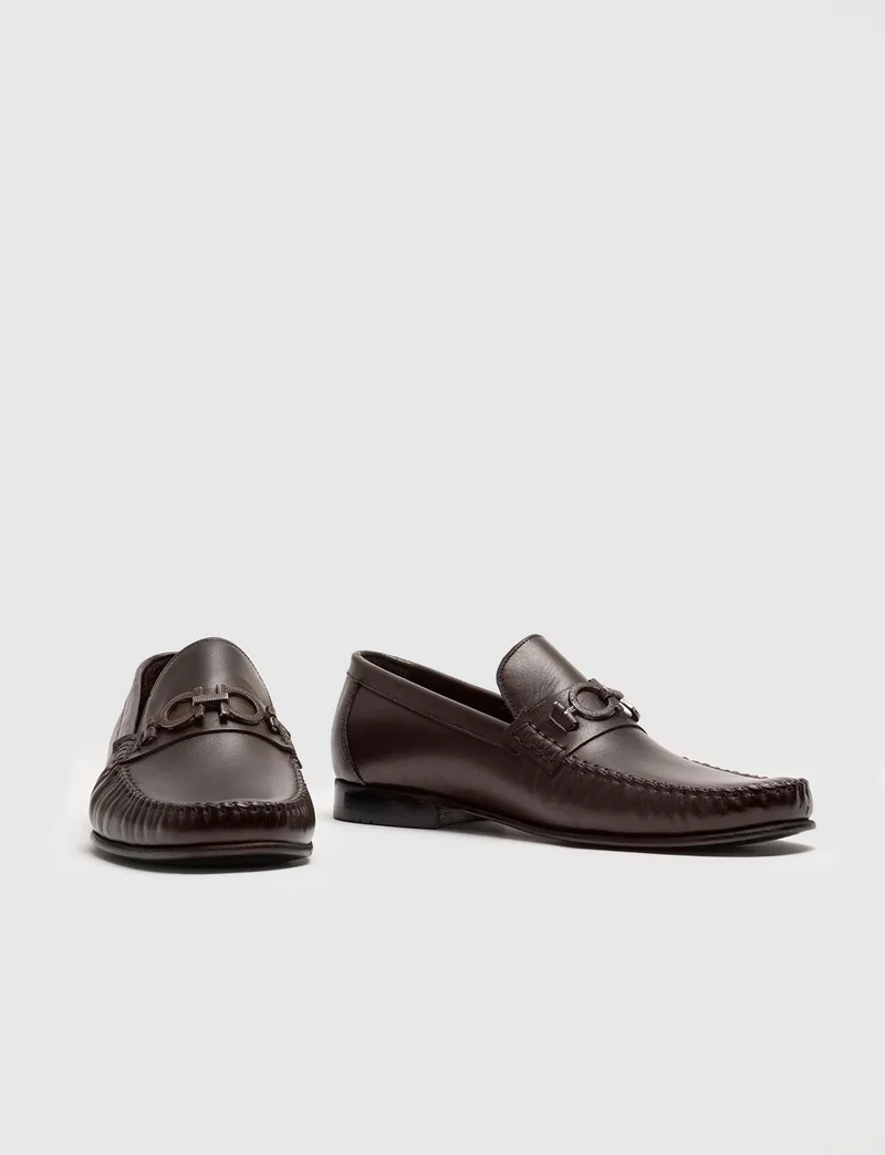 كاباني Genuine Leather Brown Buckle Men's Classic Shoes