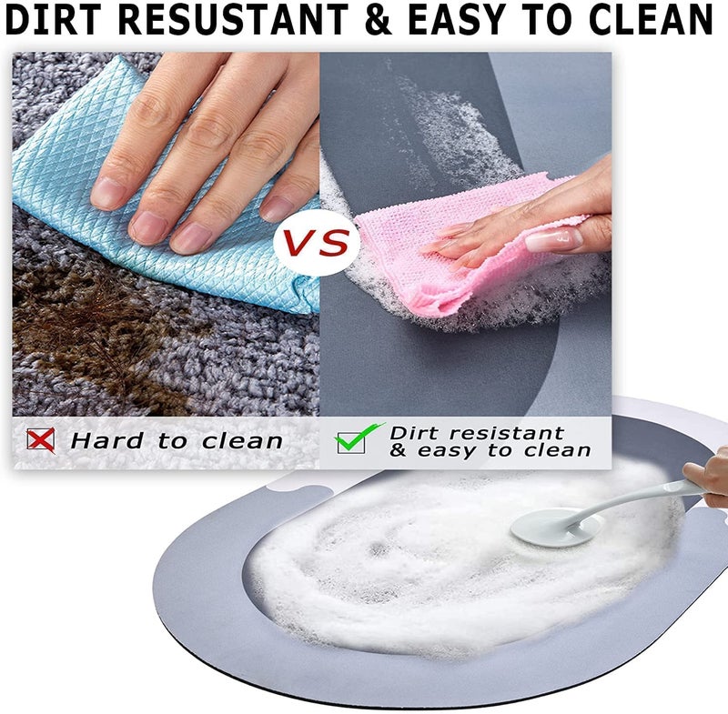 DALUCI 2 Pcs Bath Mats | Door Mats for Home | Bathroom Mat | Anti Skid Mat for Bathroom Floor Super Absorbent Soft Carpet, Quick Dry Dirt Barrier for Home Office Kitchen 40 * 60 cm Multicolor - Image 3