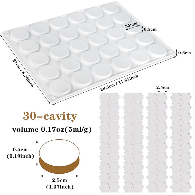 Prudiut Wax Seal Mold Kit for Wax Seal Stamp, 360 Pcs Double Sided Adhesive Wax Seal Stickers and 30-Cavity Wax Seal Mold for Making Envelopes and Invitation Letter - Image 2
