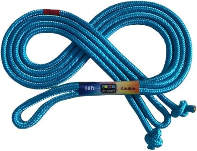 Just Jump It 16' Foot Single Jump Rope - Active Outdoor Fitness Equipment for Kids and Adults - Turquoise - Image 1