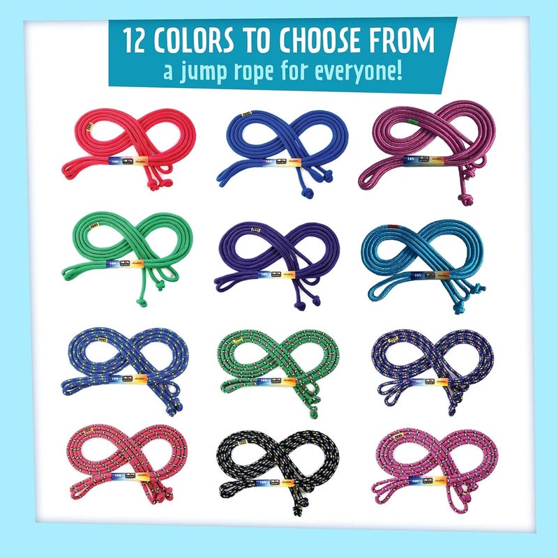 Just Jump It 16' Foot Single Jump Rope - Active Outdoor Fitness Equipment for Kids and Adults - Turquoise - Image 5
