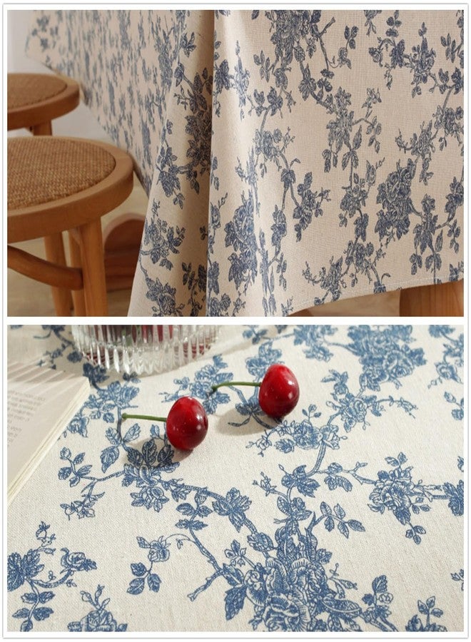 LOVOUS Linen Floral Fabric by The Yard - Upholstery Fabric by The Yard Sewing Quilting Fabric 62 Inch Width for Chairs Sofas Tablecloth Curtains Reupholstery - 3 Yard - Image 3