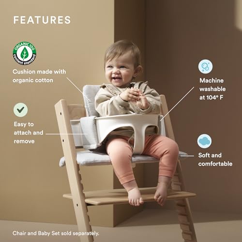 STOKKE Tripp Trapp Classic Cushion 2 Nordic Grey Pair With Tripp Trapp Chair or High Chair For Support Comfort Machine Washable - Image 3