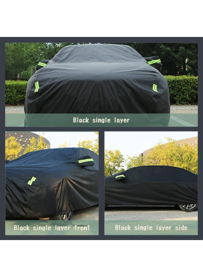BUPY Weatherproof Car Cover Fits Sedans with Length Between 4.15M and 4.9M, Black - Image 3