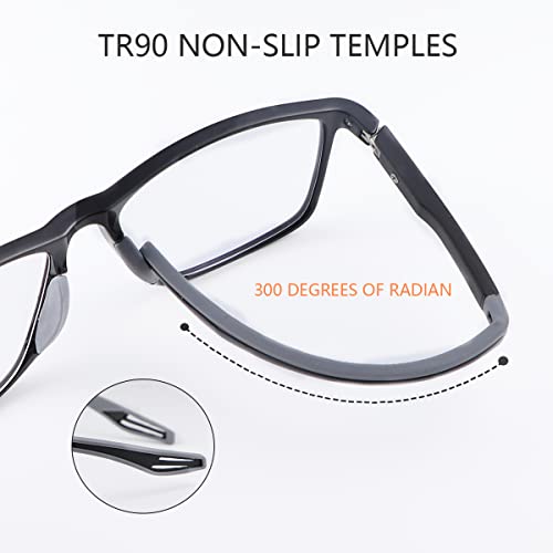 PEEPAI Photochromic Progressive Multifocus Reading Glasses UV Protection Spring Hinge Computer Anti Blue Light Eyewear for Men Women 2.5 - Image 3