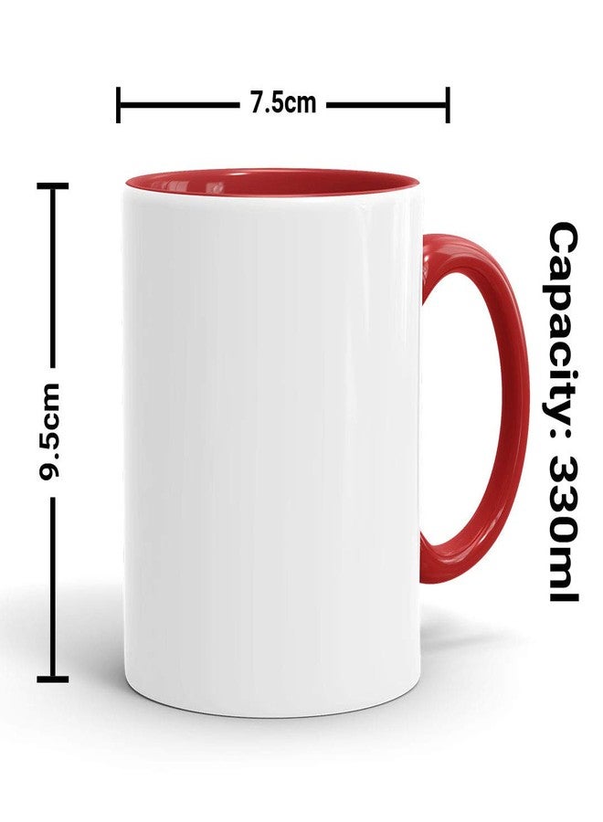 Gift Arcadia Ceramic Super Mom & Dad Coffee Mug - 2 Pieces, Red, 330ml (A351) - Image 4
