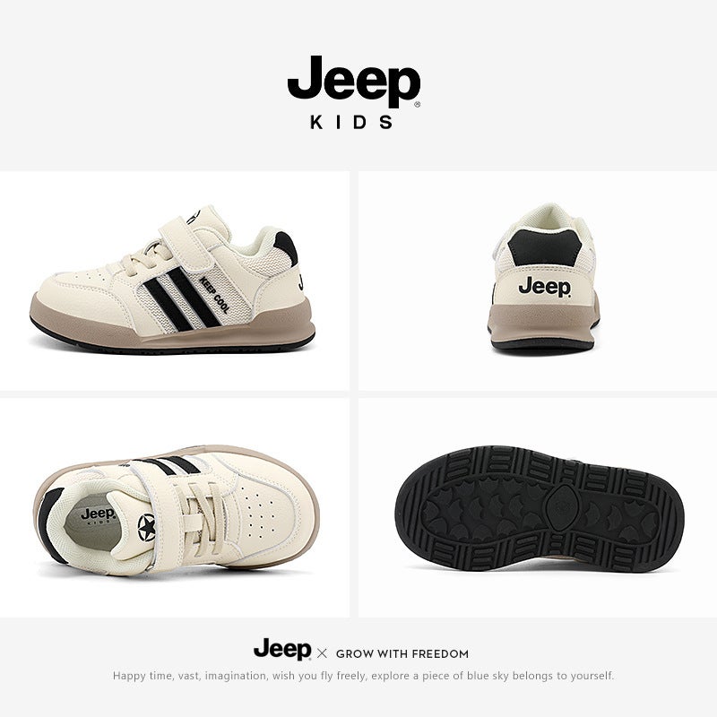 Jeep Girls' Board Shoes Autumn White Shoes Casual Mesh Sneaker De Xun Soft Bottom Children'S Shoes - Image 4