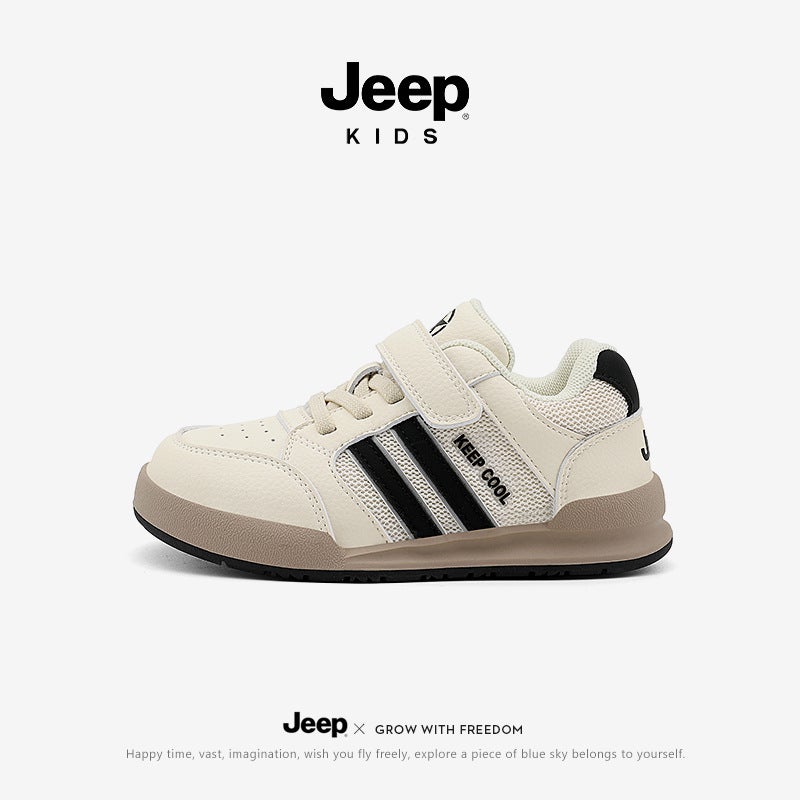 Jeep Girls' Board Shoes Autumn White Shoes Casual Mesh Sneaker De Xun Soft Bottom Children'S Shoes - Image 2