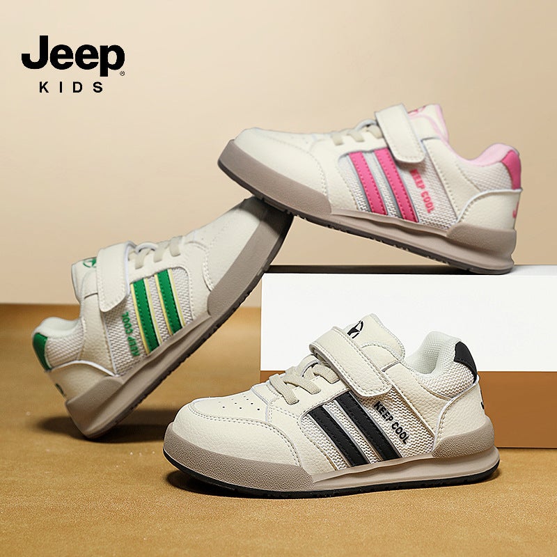 Jeep Girls' Board Shoes Autumn White Shoes Casual Mesh Sneaker De Xun Soft Bottom Children'S Shoes - Image 5