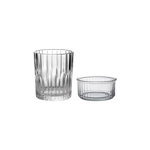 Duralex® Drinking Set of 4 Pieces Includes 2 Clear Whiskey Glass of 310ml Each and 2 Clear Glass Ramekin Bowls of 240ml Each | Ultra Scratch Resistant Tempered Glass - Image 1