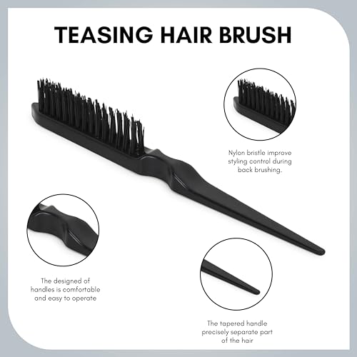Beauté Secrets Basics Teaser Hair Brush black comb brush, Black - Image 3