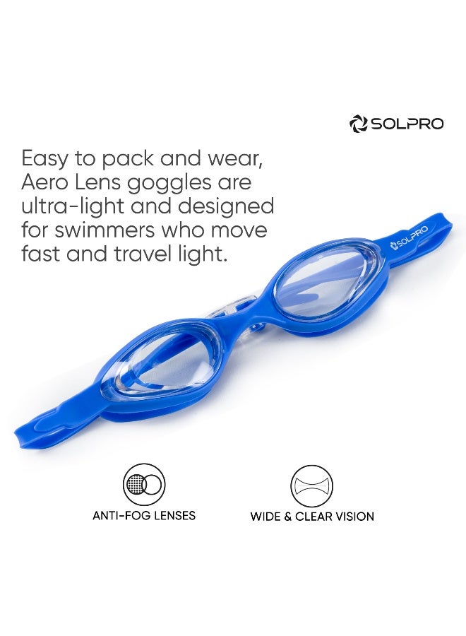 SOLPRO Aero Lens Adult Swimming Goggles (Blue) - Image 5