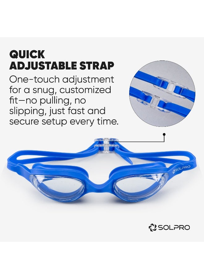 SOLPRO Aero Lens Adult Swimming Goggles (Blue) - Image 3