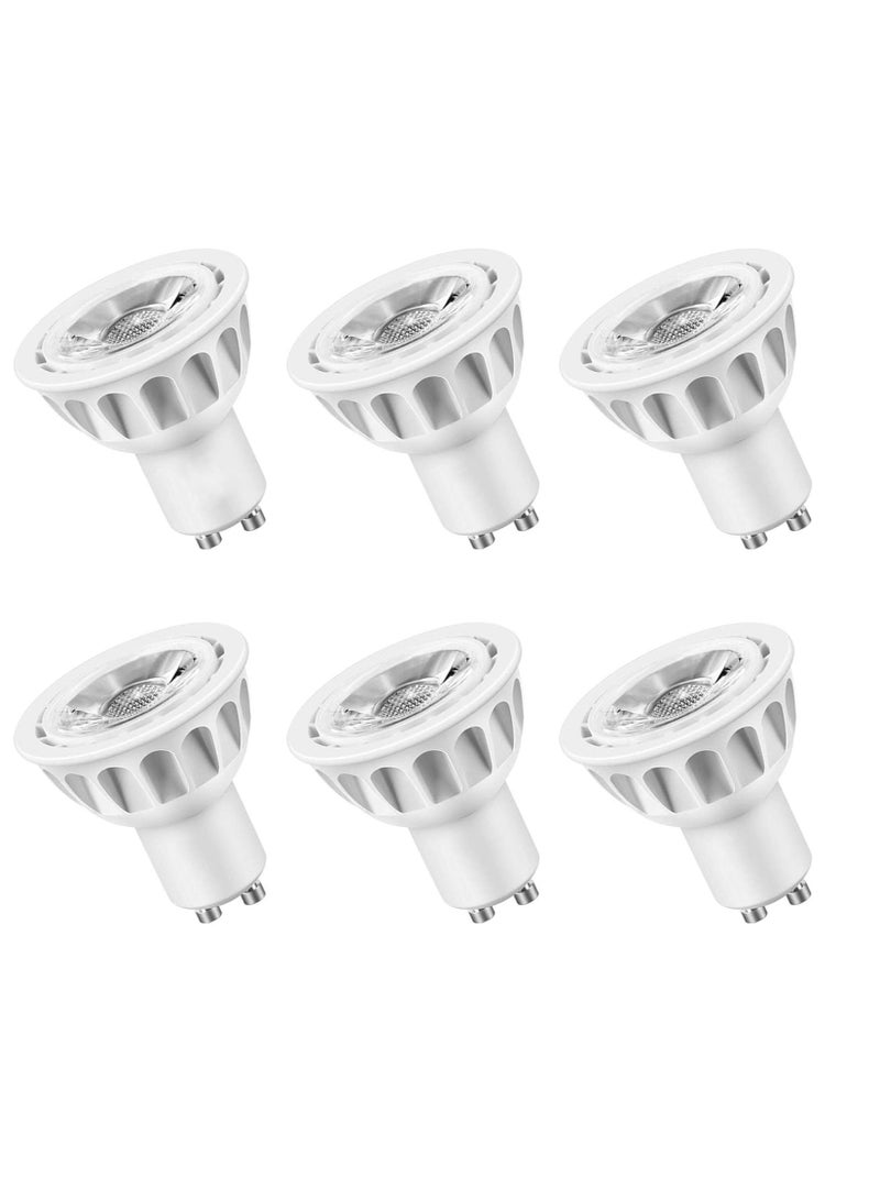 6 Pack GU10 LED Bulbs - Halogen Equivalent, 550lm, 4000K Natural White- 40¬∞ Beam Angle Spotlight, UL Listed, Non-Dimmable - Image 1