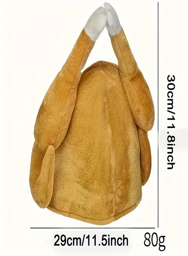 Ankelesz Roasted Turkey Hat, Thanksgiving Turkey Costume Funny Hat for Holiday Party Favors Party Supplies - Image 5