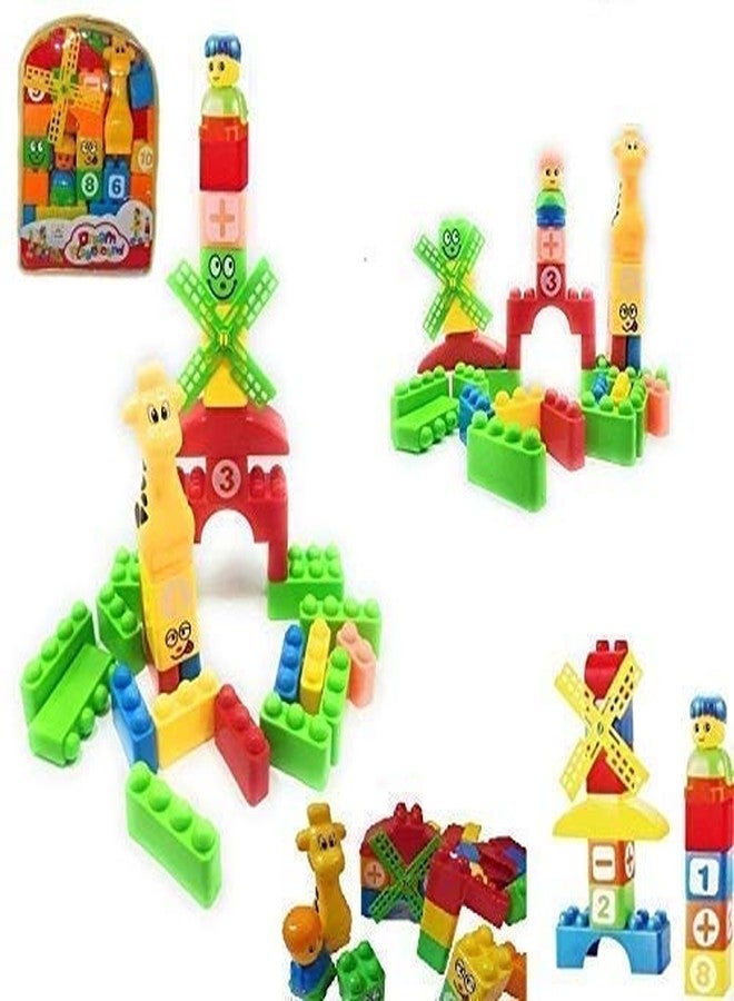 RPC99 Creative & Learning Building Blocks Toys with Cartoon Figure for Kids (35 pc) (Multi-Color) (Non-Toxic Plastic) (3+ yr) - Image 3
