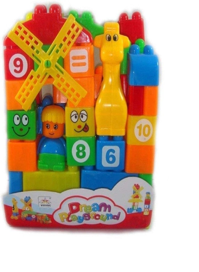 RPC99 Creative & Learning Building Blocks Toys with Cartoon Figure for Kids (35 pc) (Multi-Color) (Non-Toxic Plastic) (3+ yr) - Image 1