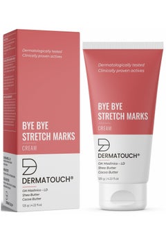 DERMATOUCH Bye Bye Stretch Mark Cream for Pregnancy to Reduce Stretch Marks & Scars | With Shea Butter & Cocoa Butter | 125G