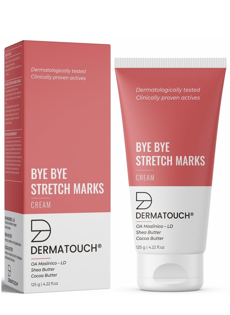 DERMATOUCH DERMATOUCH Bye Bye Stretch Mark Cream for Pregnancy to Reduce Stretch Marks & Scars | With Shea Butter & Cocoa Butter | 125G  - Image 1