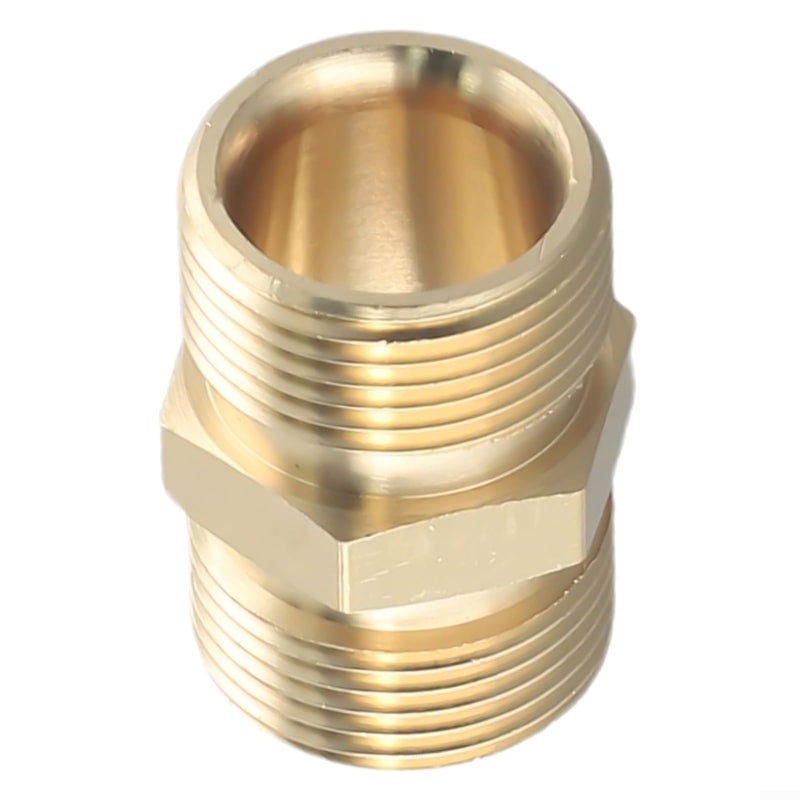 M22 15Mm Brass High Pressure Washer Hose Extension Connector Male Female Thread Fitting - Image 3