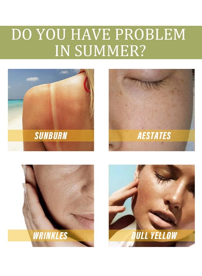 Jaysuing Matte Sun Stick, Mugwort + And Camelia, Relief Sun Organic Sunscreen SPF50+, Moisturizing Sunscreen, Breathable, Refreshing, Easy To Apply Sunscreen - Image 3