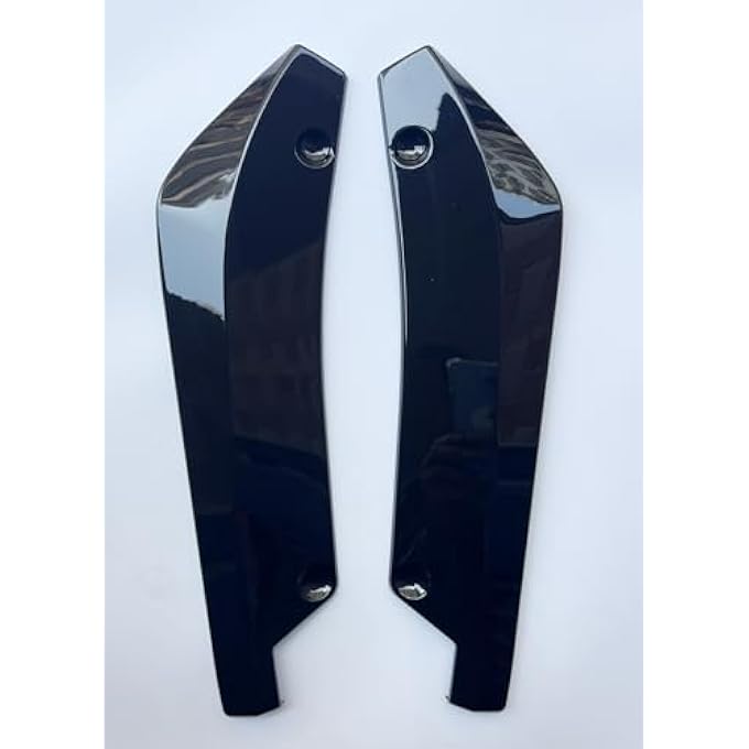 Propartauto 2X Universal Glossy Black Rear Bumper Lip Diffuser Splitter Canard Protector Car - Image 2