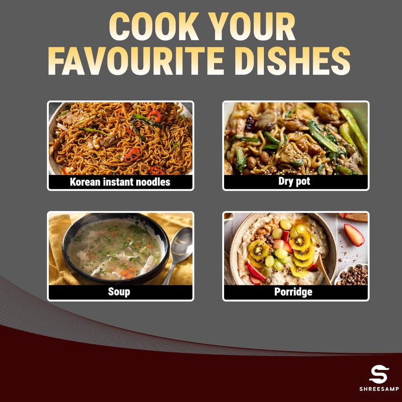 SHREESAMP SHREESAMP Double Ears Sukiyaki Restaurant Pan & Paella Cooking Pan | The Ultimate Versatile Kitchen Essential for Gourmet Japanese and Spanish Dishes, Korean Ramen Cooking Pan  - Image 5