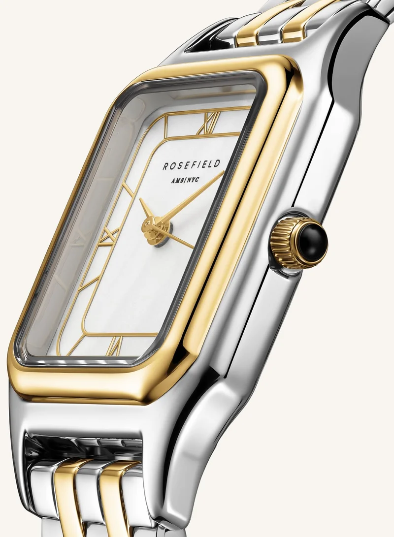RoseField Ivy White Gold Roman numbers Steel Strap Duotone - OCWDSD-OC03