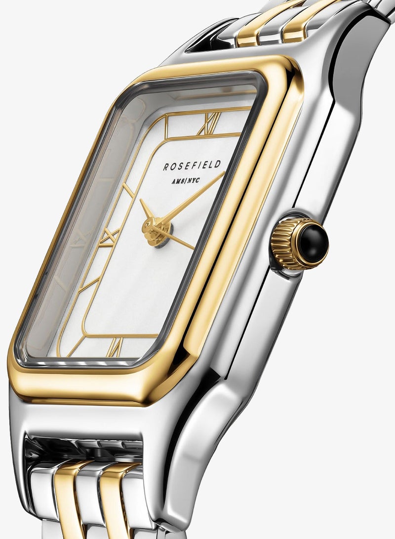 RoseField Ivy White Gold Roman numbers Steel Strap Duotone - OCWDSD-OC03 - Image 2