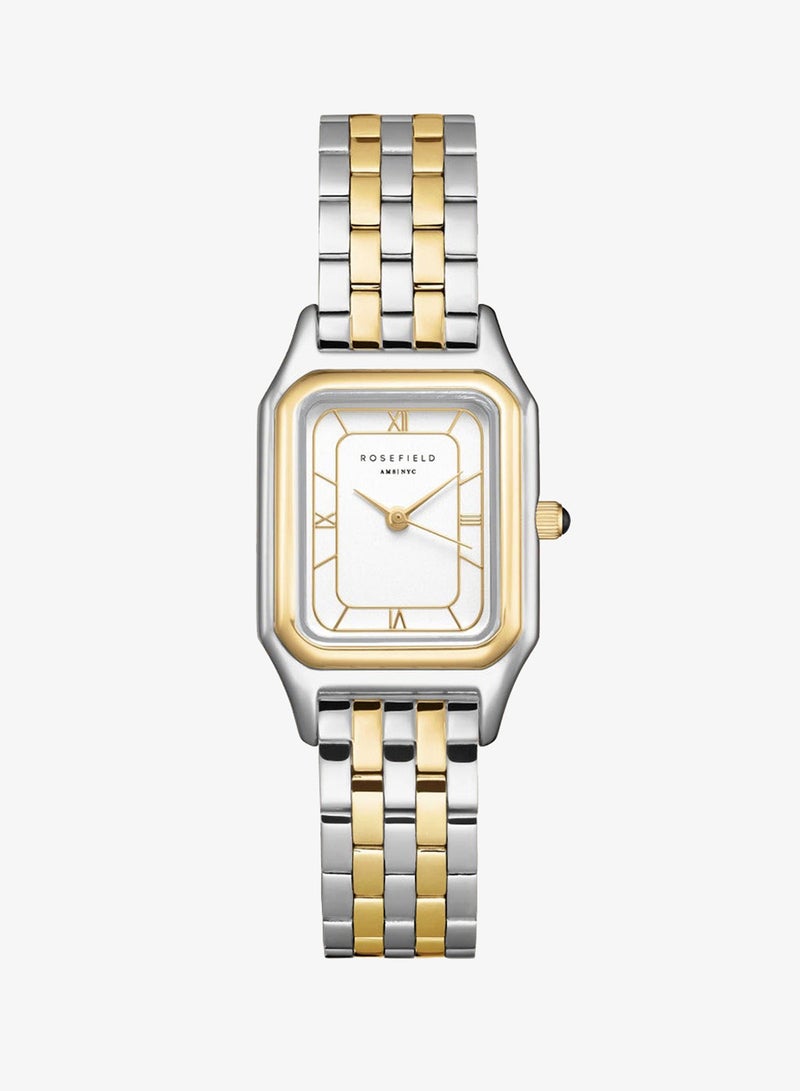 RoseField Ivy White Gold Roman numbers Steel Strap Duotone - OCWDSD-OC03 - Image 1