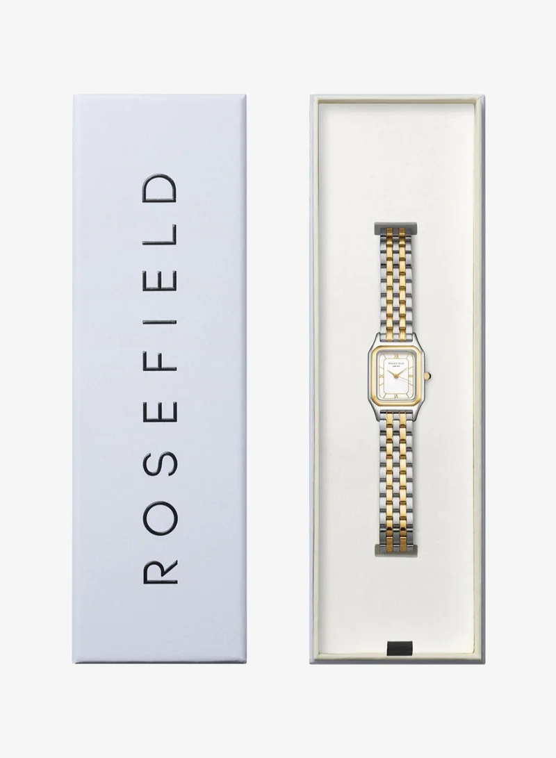 Rosefield  Ivy White Gold Roman numbers Steel Strap Duotone - OCWDSD-OC03 for Women | Best Price UAE